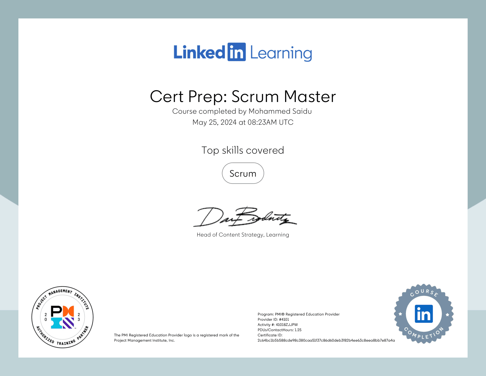 Cert Prep: Scrum Master